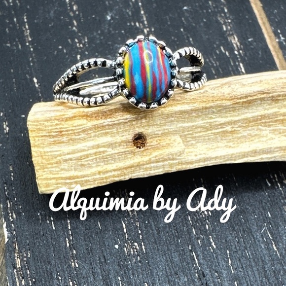 Alquimia by Ady Multicolor Silver Ring - Picture 1 of 7